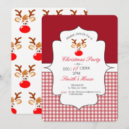 Rudolph Red Nose Reindeer Convite