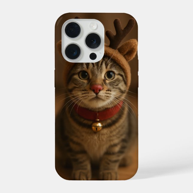 Rudolph the Cat iPhone 15 Pro Case (Verso)