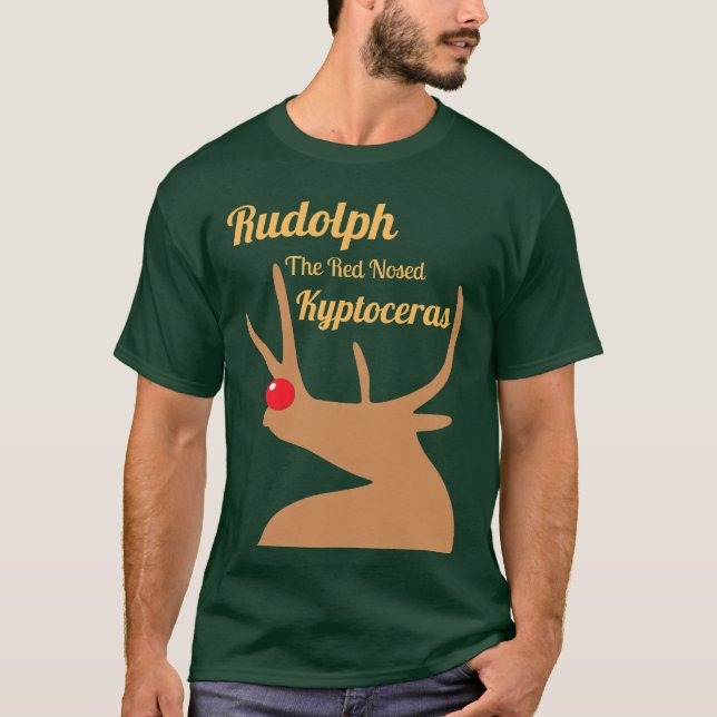 Rudolph The Red Nosed Kyptoceras T-Shirt (Frente)