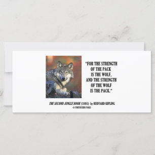 Rudyard Kipling Força Da Citação Do Lobo-De-Pack