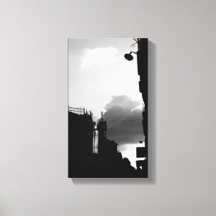 Rue Gassendi Paris Black White Fotografia Canvas