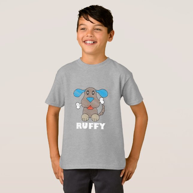 Ruffy - Camiseta Básica para Crianças (Frente Completa)