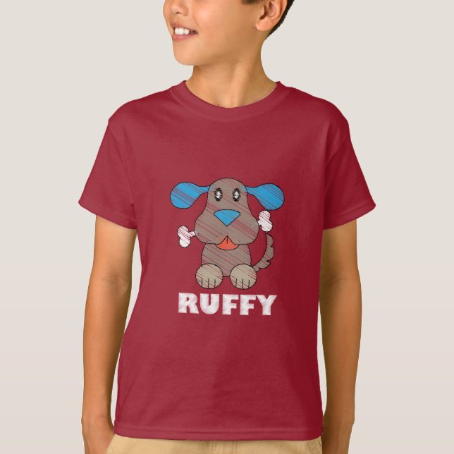 Ruffy - Camiseta Básica para Crianças (Frente)