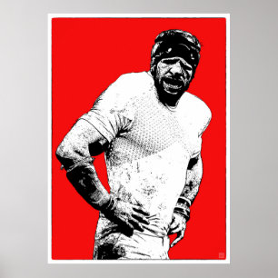 Rugby em frente - Impressão de pintura de rugby