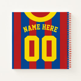 Rugby, jogador de notebooks Modelo Red & Blue Jers