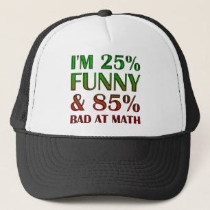 Ruim Em Matemática Boné Divertido De Caminhão