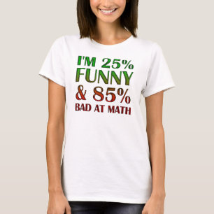 Ruim Em Matemática Camiseta Divertida
