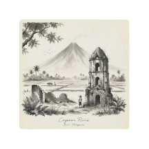 Ruínas de Cagsawa & Vulcão Mayon Filipinas
