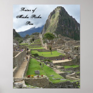 Ruínas de Machu poster de Picchu, Peru