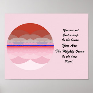 Rumi Cita Poster Art. Ocean Mandala Inspiration.