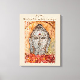 Rumi Citação Buddha Watercolor Canvas Wall Art