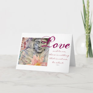 Rumi Love Cote Buda Watercolor Cartões