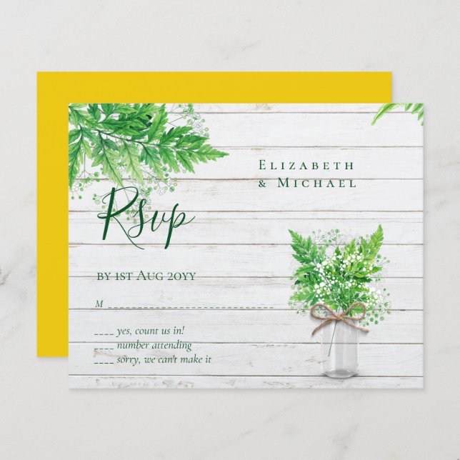 RUMO ORÇAMENTAL RSVP Fern Folhas (Frente/Verso)