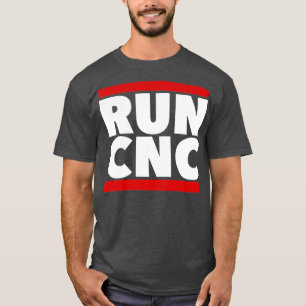 RUN Camisa CNC engenheiro de máquina engraçada G