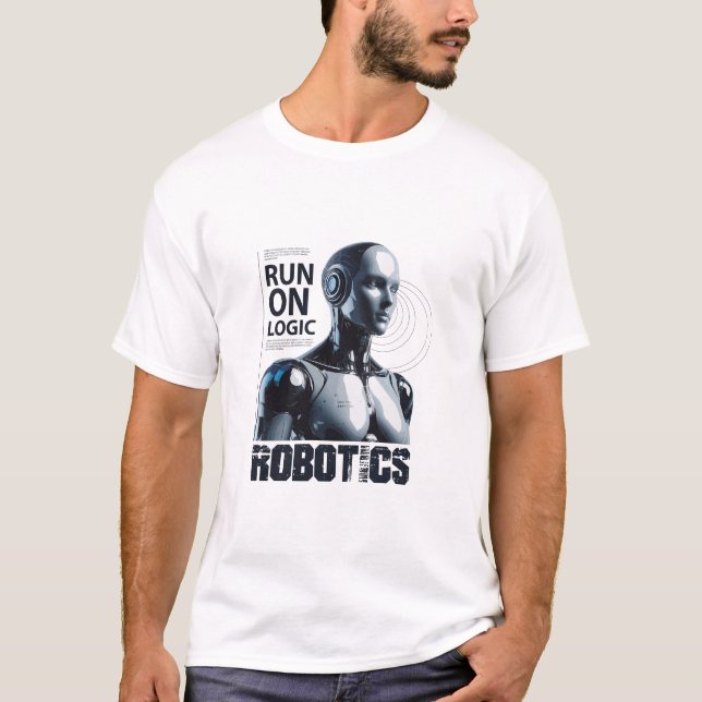 Run On Logic" Humanoid Robot T-Shirt | Funny Progr (Frente)