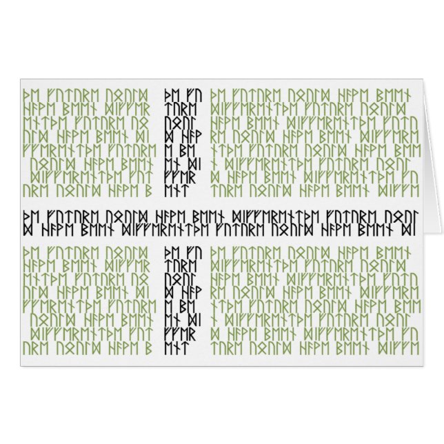 Runes de w da bandeira de Vinland - cartão (Frente Horizontal)