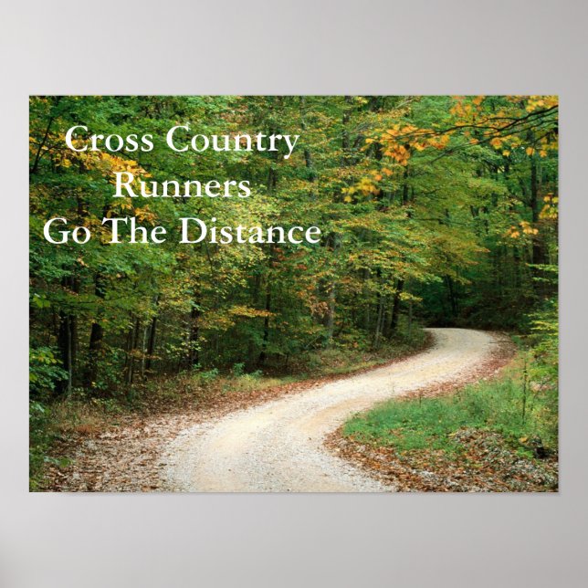 RUNNERS XC VÃO O DISTANCE Poster Paper 16"x 12" (Frente)
