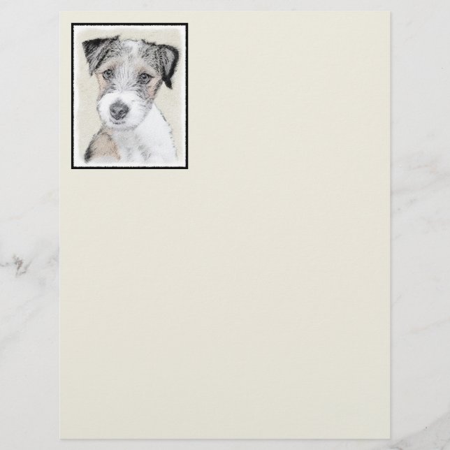 Russell Terrier Rough Painting - Arte Original de  (Frente)