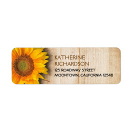 RÚSSIA DO PAÍS RUSTICO SUNFLOWER DEVOLVER ETIQUETA