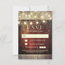 Russo country acende cartões de RSVP de casamento