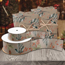 Russo Kraft Winter Spruce Pine Cones Red Berries