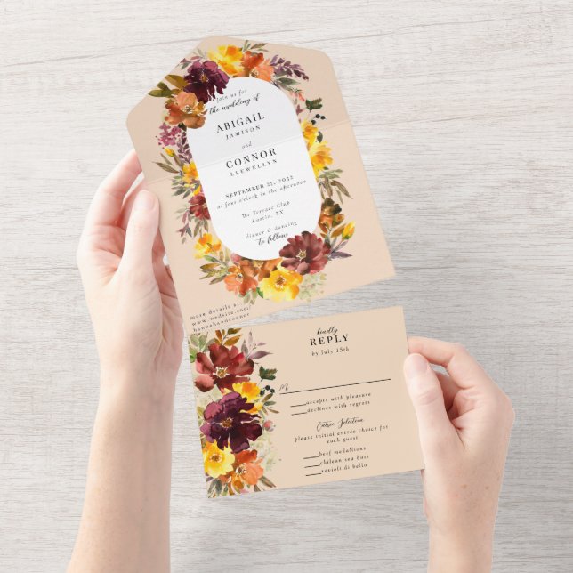 Russo Marsala Queimou Laranja Fall Wreath (Tearaway)