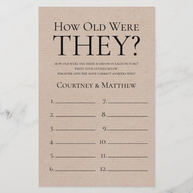 Russo Quantos Anos Tinham O Jogo De Chá de panela (Frente)