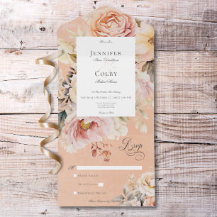 Russo Rosa Romântico e Rosas Esmagadores Pêssego S