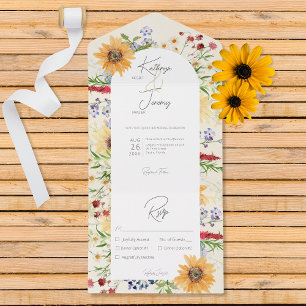 Russo Verão Flores Selvagens Girassóis Janto Creme