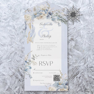Russo Winter Frosty Blue & White Floral Code