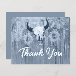 Russty Blue Sunflower Bull Orçamento do crânio