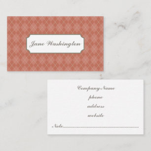 Rust Argyle Cartão de visita