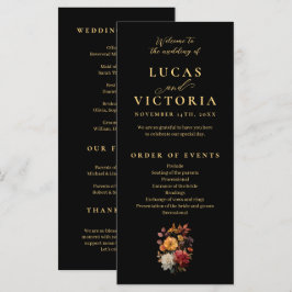 Rust & Bloom Moody Autumn Floral Wedment Program