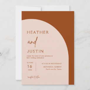 Rust Burnt Orange Terracotta Convites De Casamento