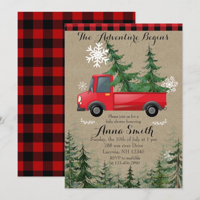 Rustic A Aventura Começa O Convite Ao Chá de frald (Frente/Verso)