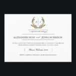 Rustic Antler | Convite de casamento mínimo<br><div class="desc">Por Honey & Birch Studios</div>