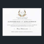 Rustic Antler | Convite de casamento mínimo<br><div class="desc">Por Honey & Birch Studios</div>