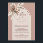 Rustic Arch Pastel Pink Pampas Floral Wedding Menu<br><div class="desc">✅ For matching items search ROSE in my collections ✅ Celebrate your big day with this Elegant Boho Dusty Pink Pampas Floral Wedding Menu, designed to complement modern, rustic, or romantic wedding themes. Featuring soft pastel tones, watercolor pampas grass, and delicate florals, this menu adds a timeless touch of elegance...</div>