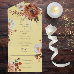 Rustic Autumn Floral em Dourado