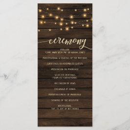 Rustic Barn Wood String Light programas de casamen