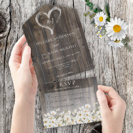 Rustic Barnwood & Daisies Sem Janto
