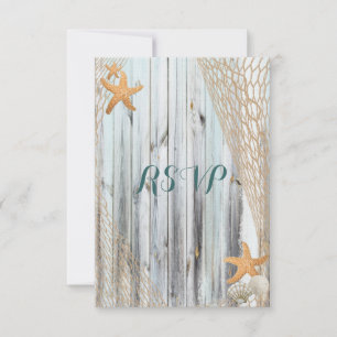 Rustic Beach Starfish Weding RSVP