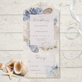 Rustic Blue Ocean Beach Cream No Janta