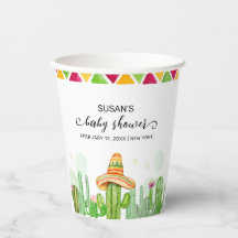 Rustic Boho Fiesta Cactus Taco Sobre Um Chá de fra