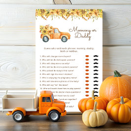 Rustic Boho Pumpkin Fall - Jogo do Chá de fraldas 