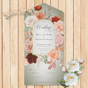 Rustic Boho Rust Peach Floral Arch Sage No Janta