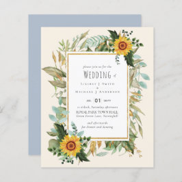 Rustic BOHO Sunflower Casamento Verde