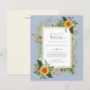 Rustic BOHO Sunflower Casamento Verde