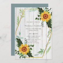 Rustic BOHO Sunflower Casamento Verde
