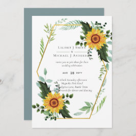 Rustic BOHO Sunflower Casamento Verde